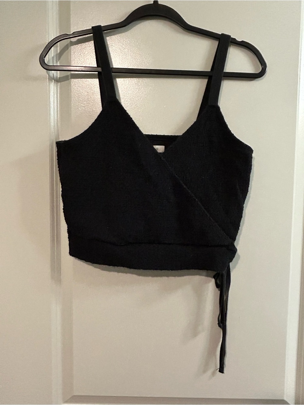 Madewell Black Wrap Crop Tank